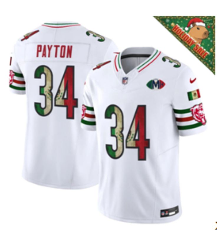 Men 2026 Chicago Bears #34 Payton white 3th generations Nike Limited NFL Jersey style 002->chicago bears->NFL Jersey